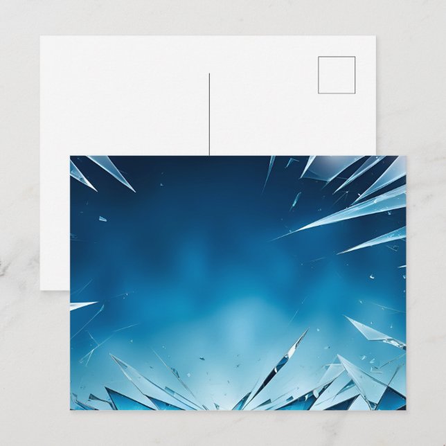 Abstract broken glass art postcard (Front/Back)