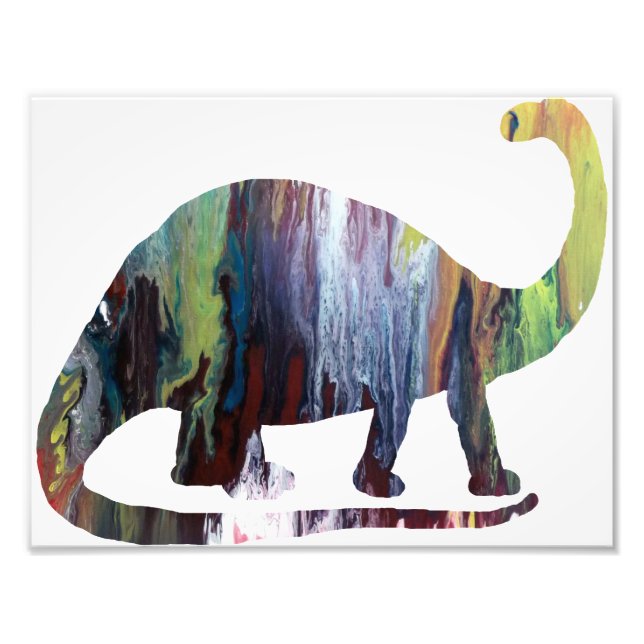 Abstract Brontosaurus Silhouette. Photo Print (Front)
