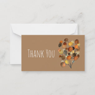 Abstract brown Autumn Earth Tree art Card