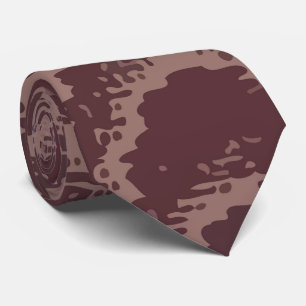 abstract brown beige camo art tie