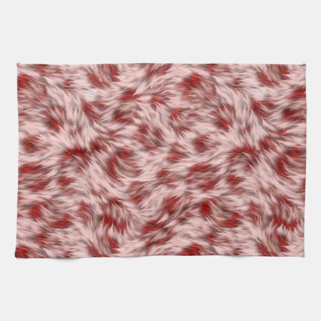 Abstract Brown Fabric Fur Texture Background-24602 Tea Towel (Horizontal)