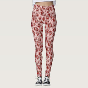 Abstract Brown Fabric Texture Background Leggings