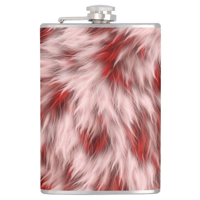 Abstract Brown Fabric Texture Backgrounds-24602 Hip Flask (Front)