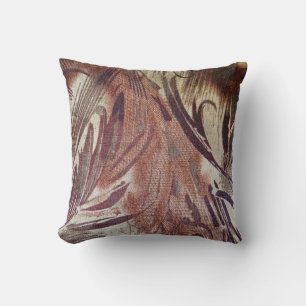Abstract Brown Floral Design 2 Cushion