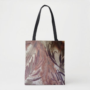 Abstract Brown Floral Design 2 Tote Bag