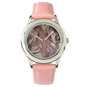 Abstract Brown Floral Design 2 Watch