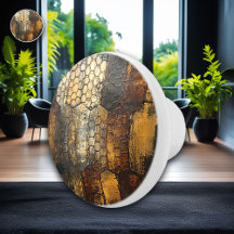 Abstract Brown & Gold Geometric Texture Design 