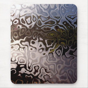 Abstract Brown, Grey, White Mousepad