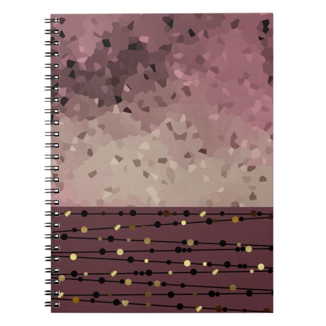 Abstract, brown, pink, pink-brown notebook (Front)
