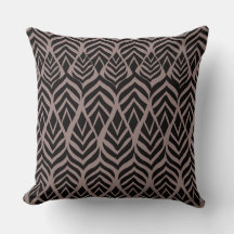 Abstract Brown Safari Wildlife Throw Pillow