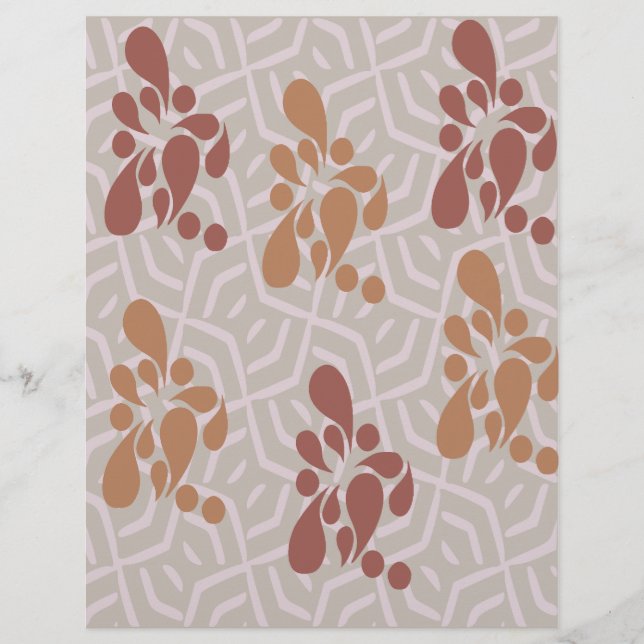 Abstract Brown Scrapbook Paper (Front)