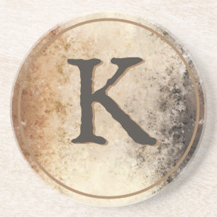 Abstract Brown Tone Coaster