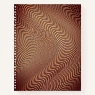 Abstract Brown Waves Notebook