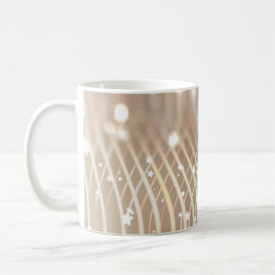 Abstract Brown, Waves Stars Background. Coffee Mug