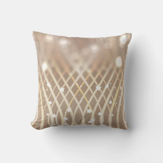 Abstract Brown, Waves Stars Background. Cushion