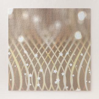 Abstract Brown, Waves Stars Background. Jigsaw Puzzle