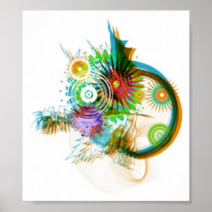 Abstract Brush Design Poster