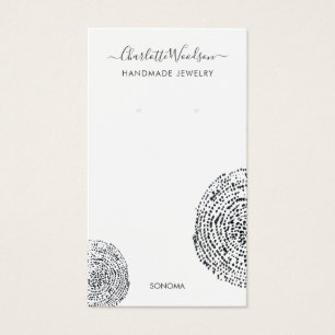 Abstract Brush Painted Circles Earring