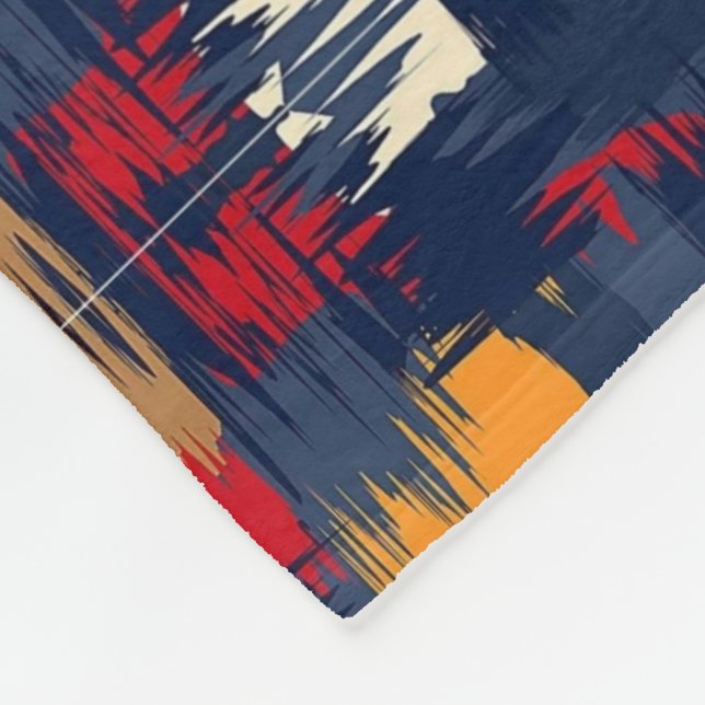 Abstract Brush Stroke Blanket (Corner)