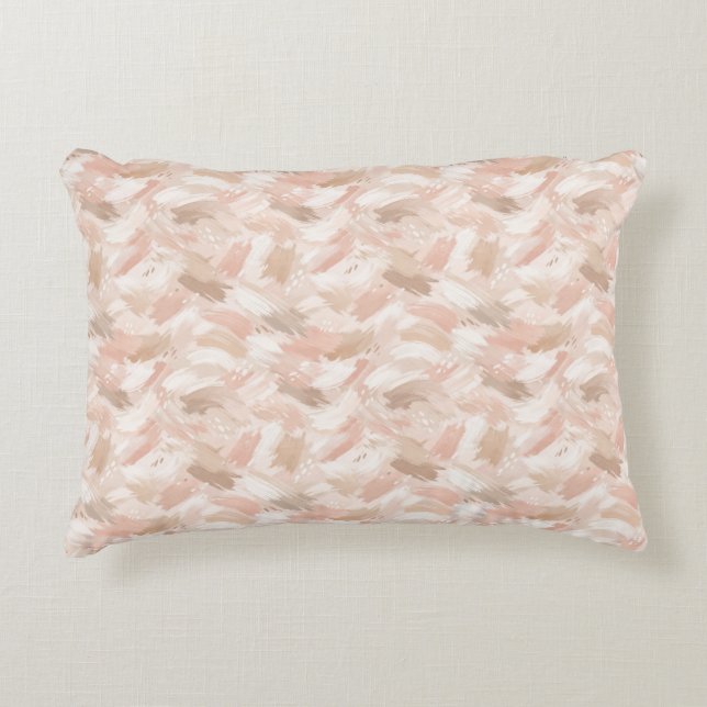 Abstract Brush Stroke Pattern Decorative Cushion (Front)