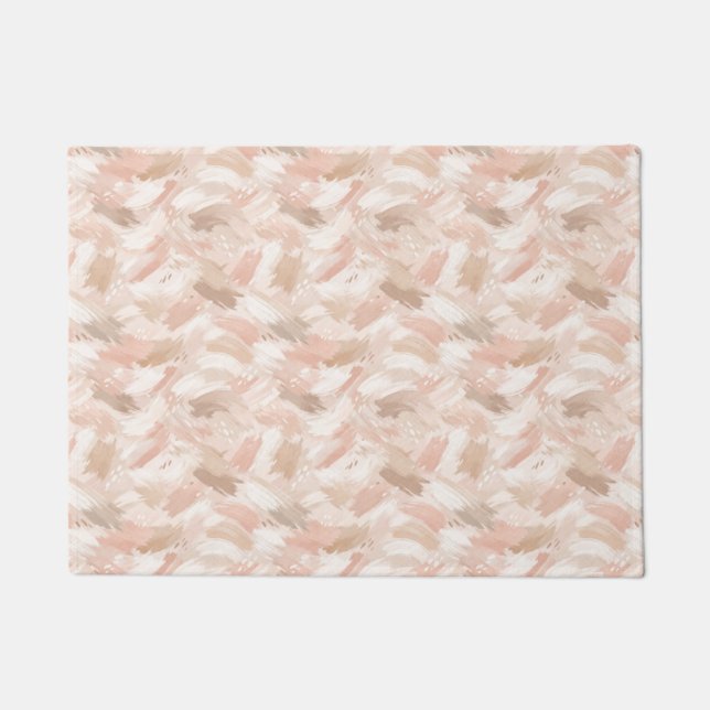 Abstract Brush Stroke Pattern Doormat (Front)