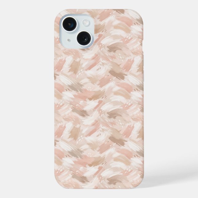 Abstract Brush Stroke Pattern iPhone Case (Back)
