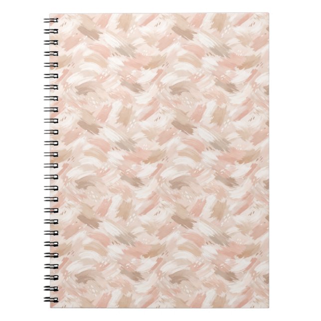 Abstract Brush Stroke Pattern Notebook (Front)