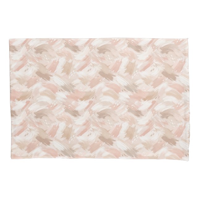 Abstract Brush Stroke Pattern Pillowcase (Front-Left)