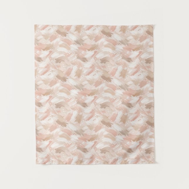 Abstract Brush Stroke Pattern Tapestry (Front)