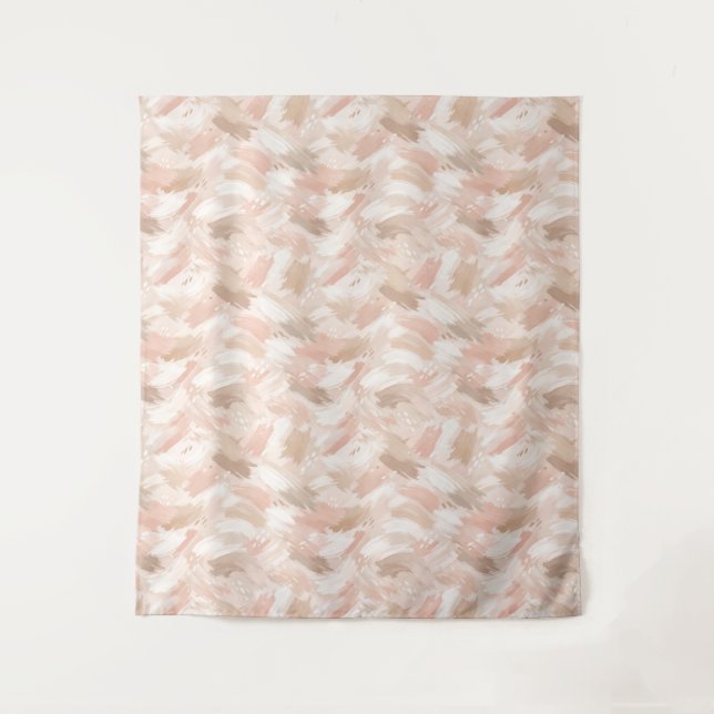 Abstract Brush Stroke Pattern Tapestry (Front)