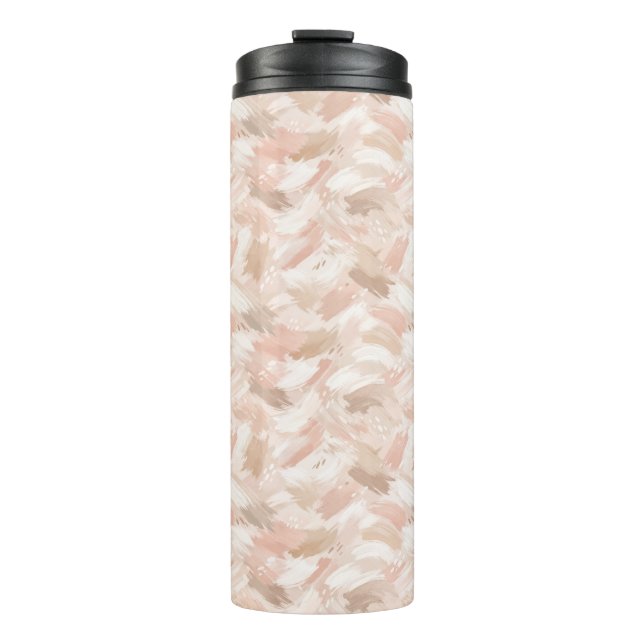 Abstract Brush Stroke Pattern Thermal Tumbler (Front)