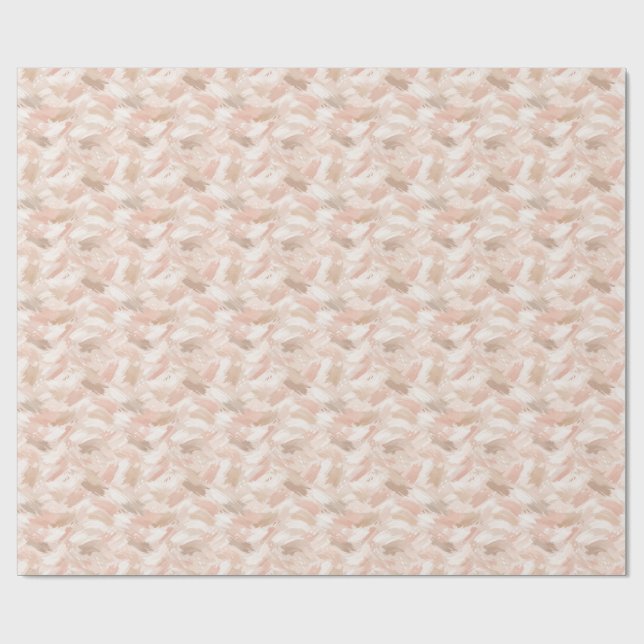 Abstract Brush Stroke Pattern Wrapping Paper (Flat)