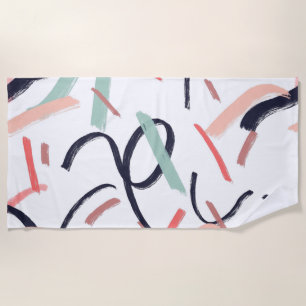 Abstract Brush Strokes Beach Towel