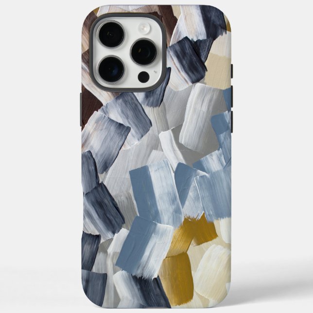 Abstract Brush Strokes in Neutral and Earth Tones Case-Mate iPhone Case (Back)