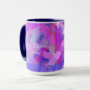 Abstract Brush strokes Pink Violet Mug