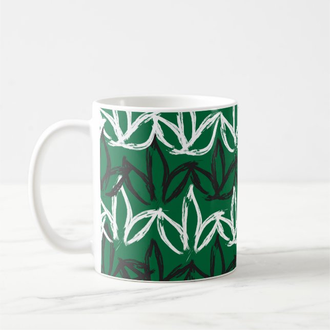 Abstract Brush Strokes Seamless Pattern,  patterns Coffee Mug (Left)