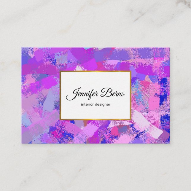 Abstract Brush Strokes texure. Business Card (Front)
