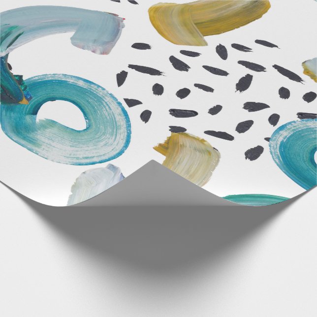 Abstract brush strokes wrapping paper (Corner)