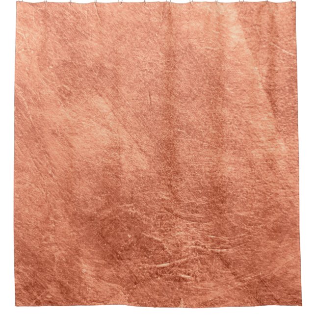 Abstract brushed copper surface metallic texture.  shower curtain (Front)