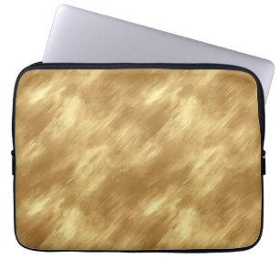 Abstract Brushed Gold Texture Laptop Sleeve