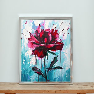 Abstract Brushstroke Art in Earthy Tones Photo Print