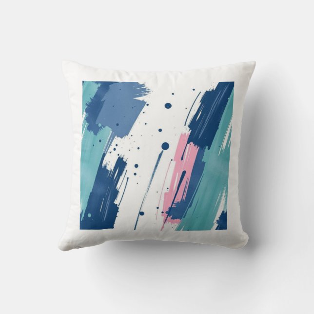 Abstract Brushstroke Pillow (Back)