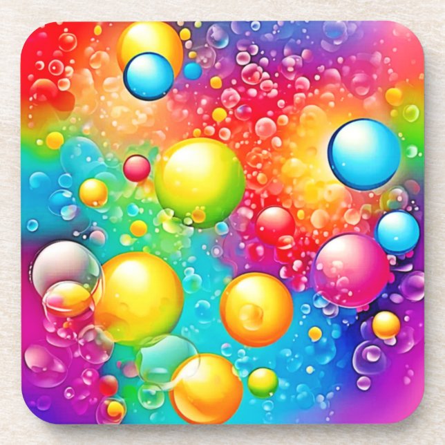 Abstract Bubble Art Coaster (Front)