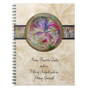 Abstract Bubble Mandala With Ribbon Notebook