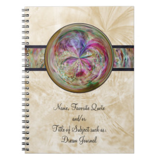 Abstract Bubble Mandala With Ribbon Notebook