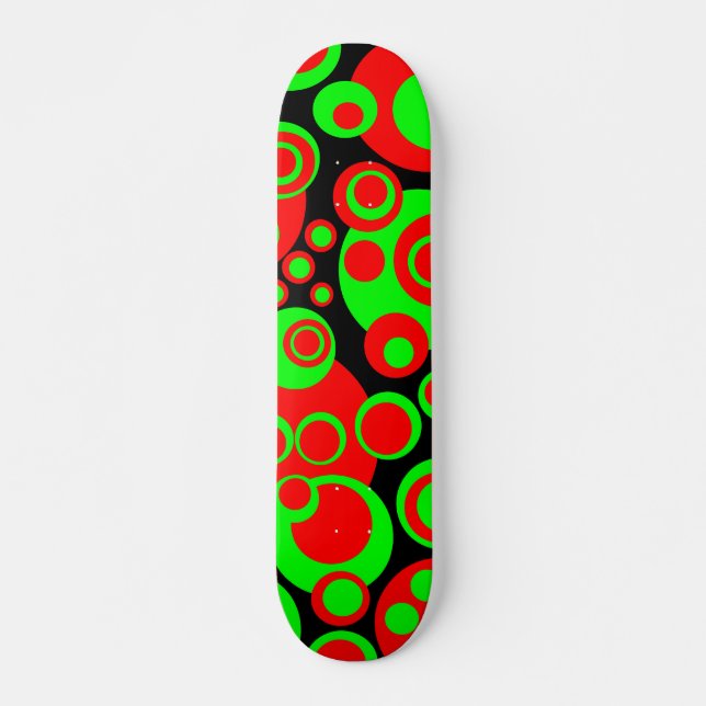 Abstract Bubbles 01 - Retro Skateboard (Front)