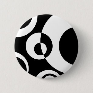 Abstract Bubbles B&W 02 6 Cm Round Badge
