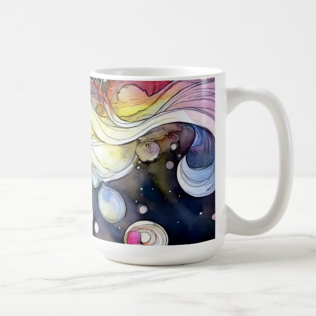 Abstract Bubbles Coffee Mug (Right)