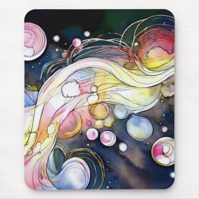 Abstract Bubbles Mouse Mat (Front)