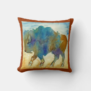 Abstract Buffalo Pillow